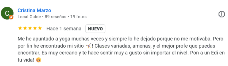 Reseña cris yoga zaragoza delicias